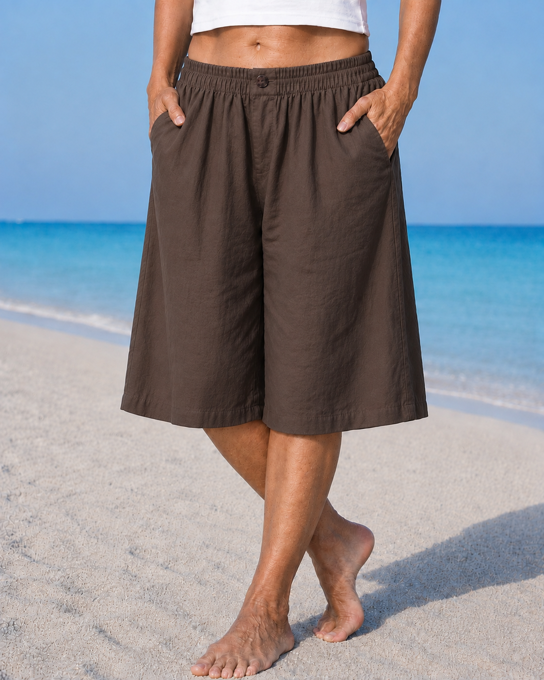 Elena Everyday Cotton-Linen Shorts