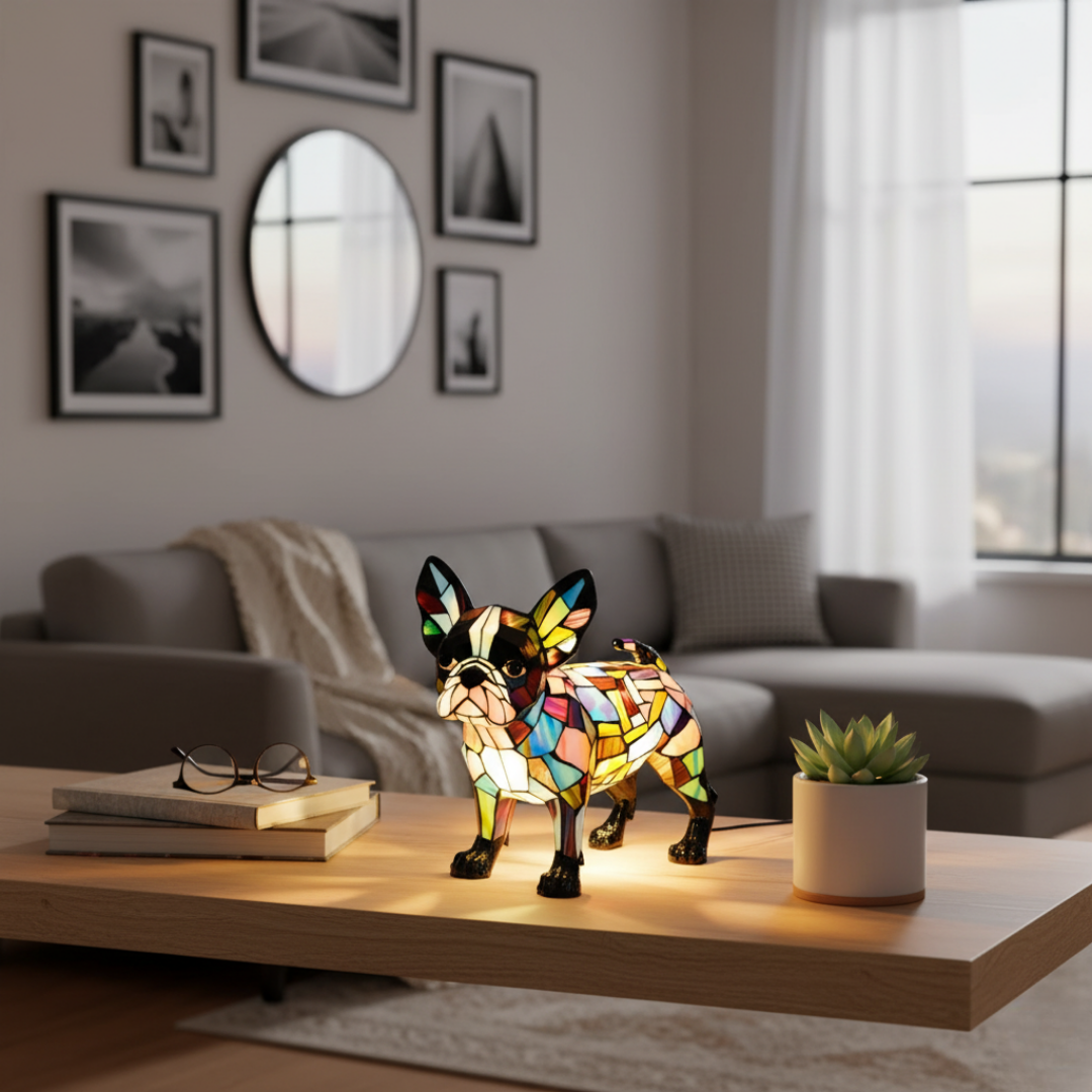 Dudley | Boston Terrier Figurine Lamp