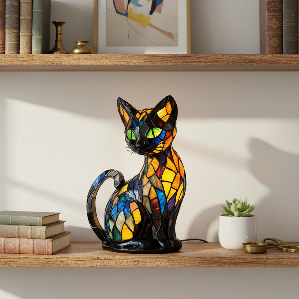 Sable | Graceful Cat Figurine Lamp