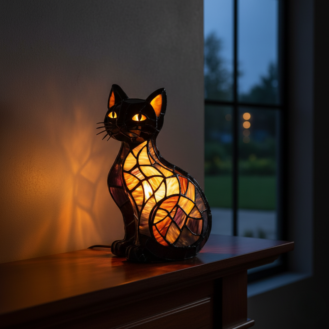 Lumière | Enchanted Lamp - Midnight cat lamp