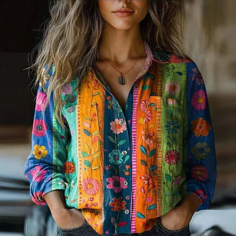 Marisol | Vintage Print Cotton Blouse