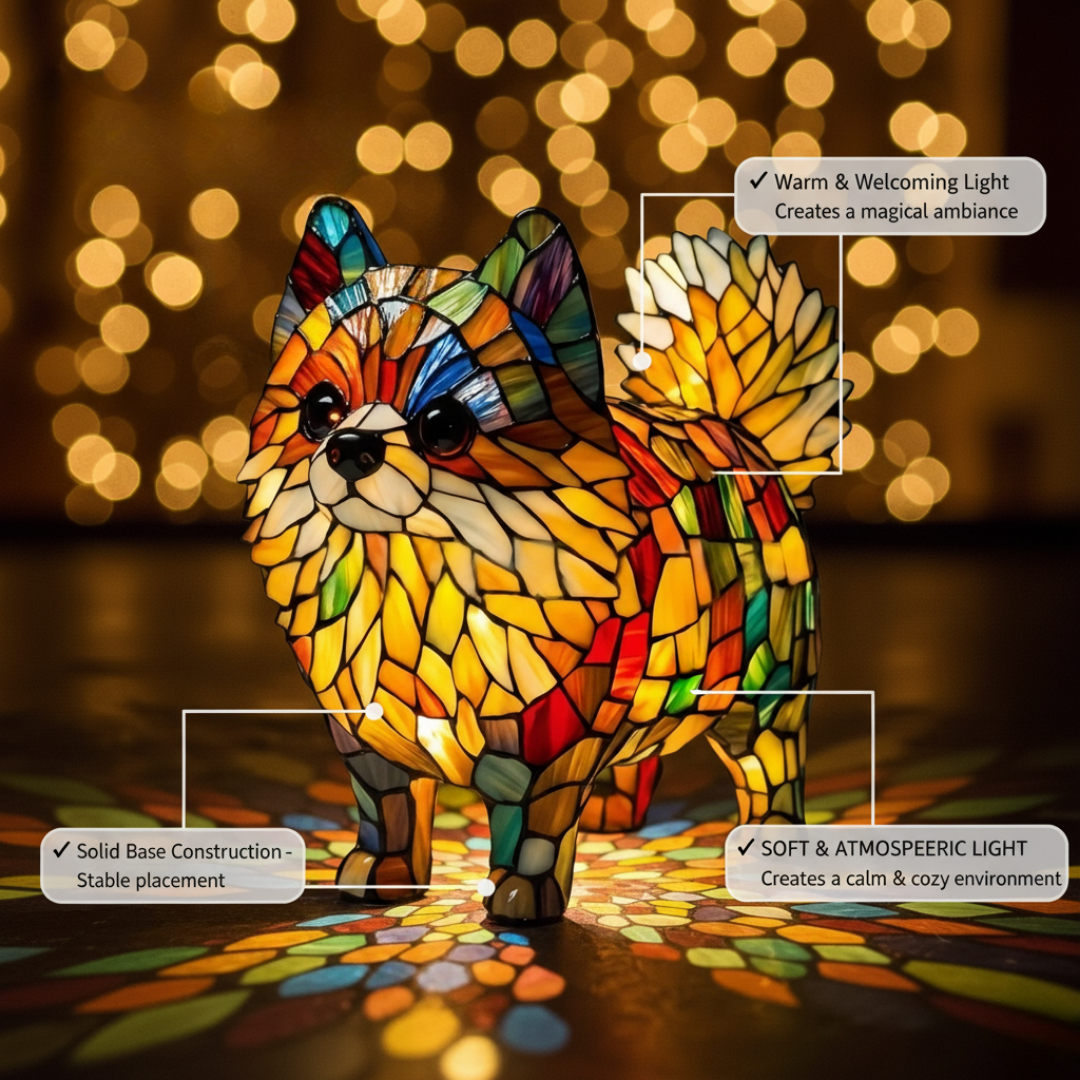 Toffee | Pomeranian Figurine Lamp