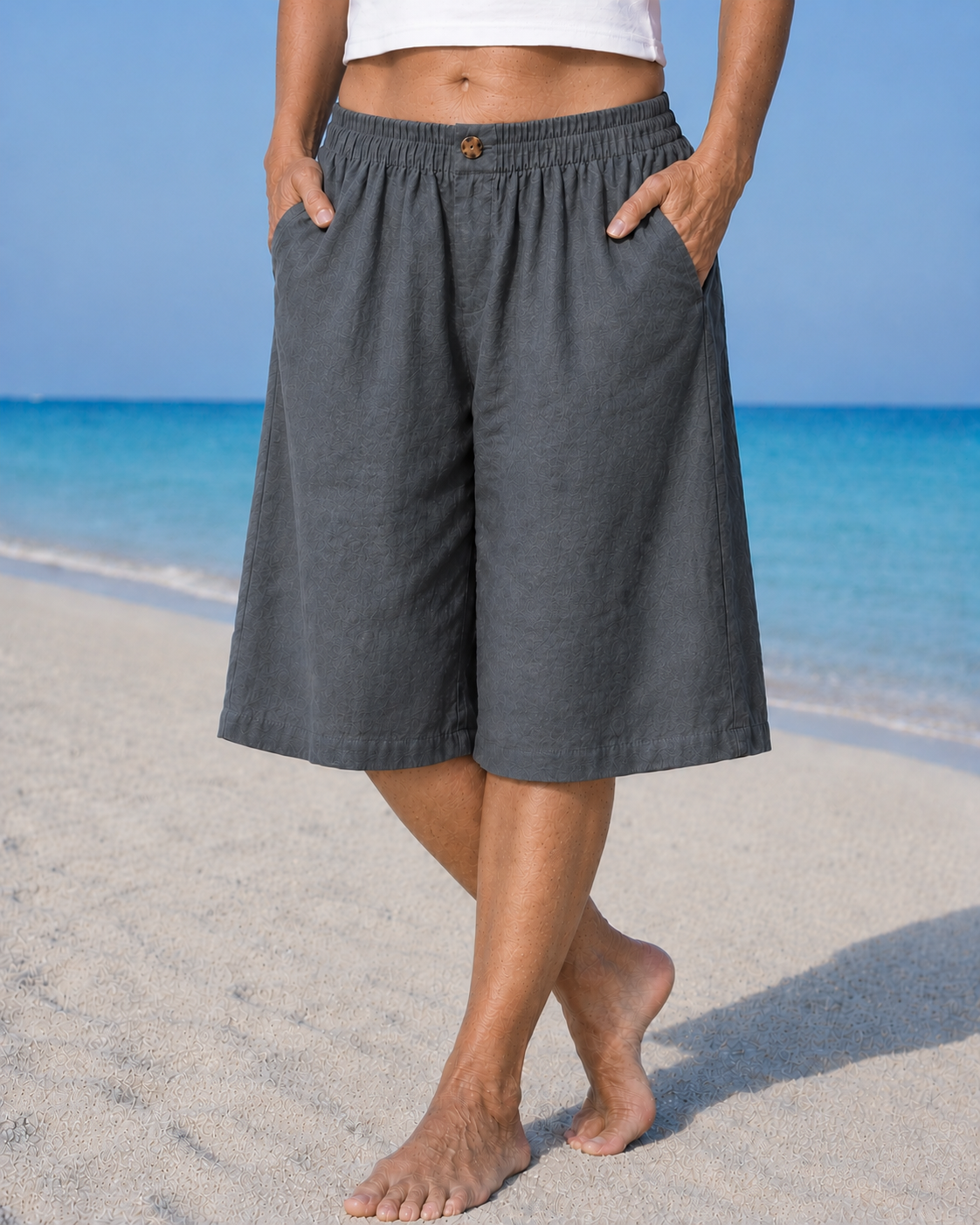 Elena Everyday Cotton-Linen Shorts