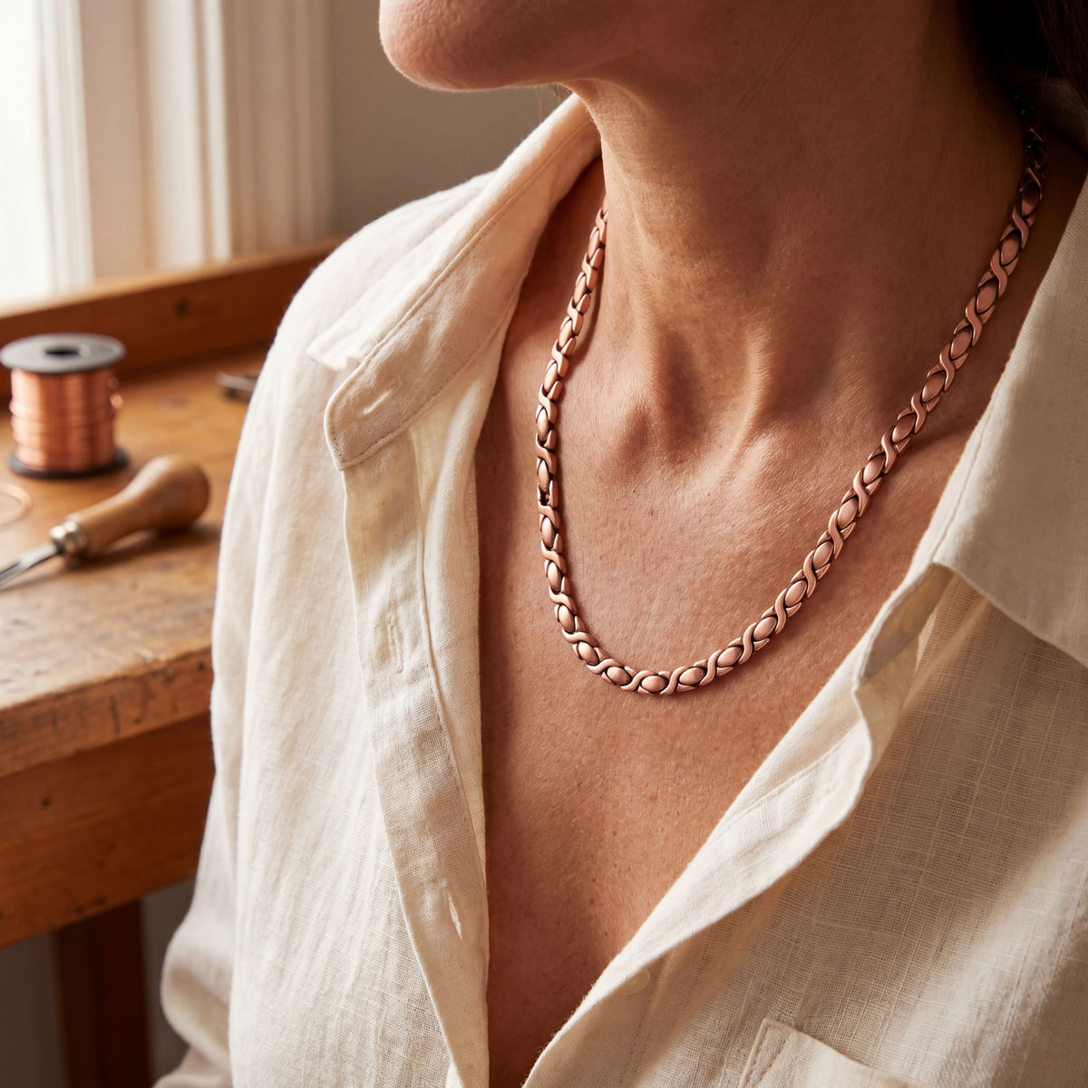 Clara Whitfield's Cedar Copper Necklace