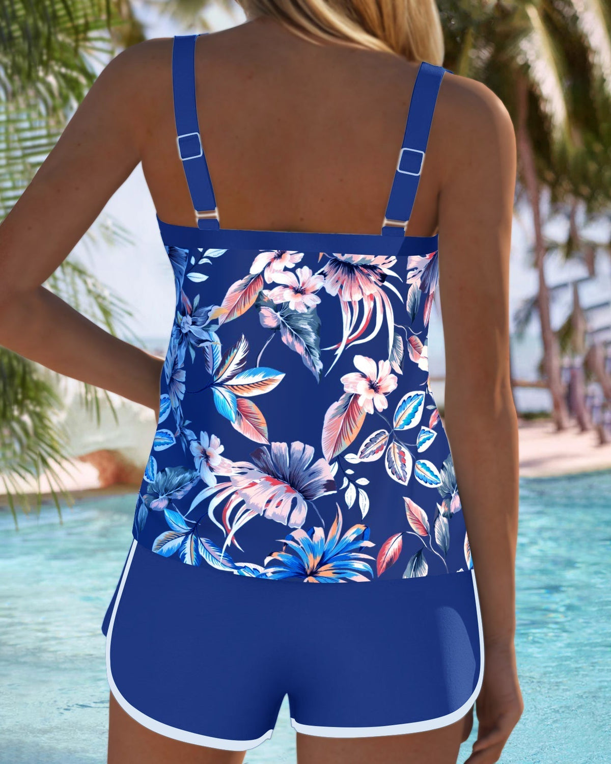 Rosalie | Printed Tankini with Shorts