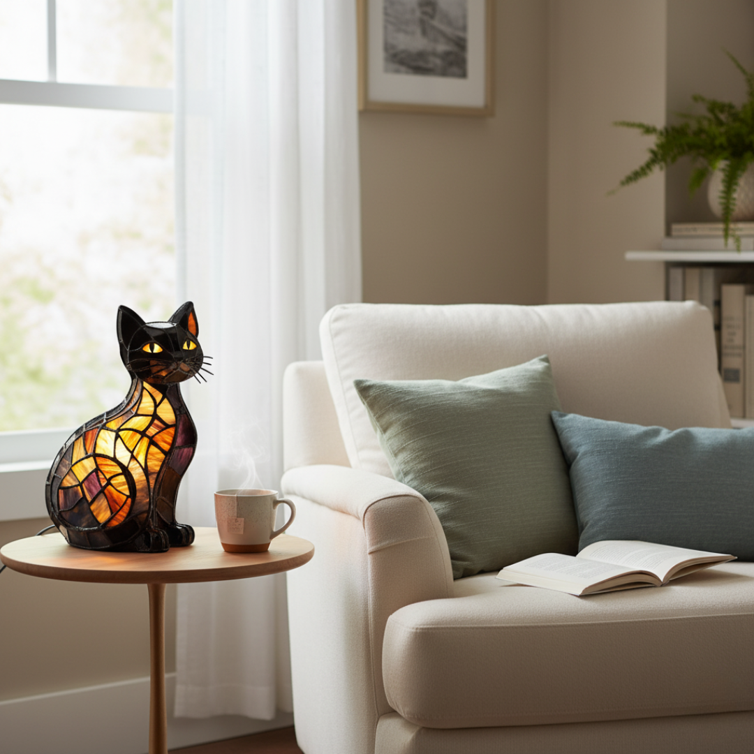 Lumière | Enchanted Lamp - Midnight cat lamp