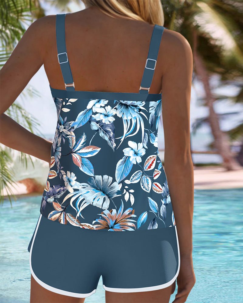 Rosalie | Printed Tankini with Shorts