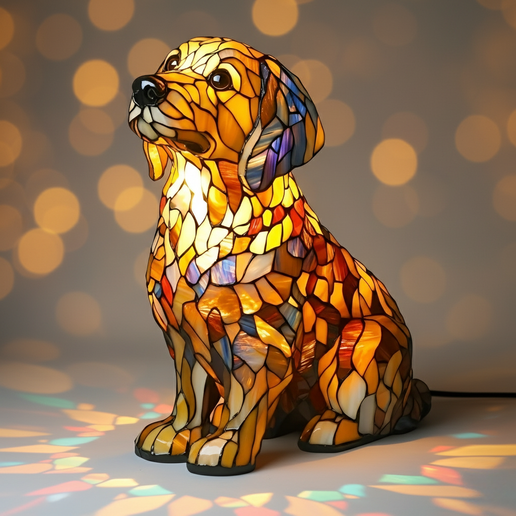 Lumière | Enchanted Lamp - Goldie golden retriever lamp