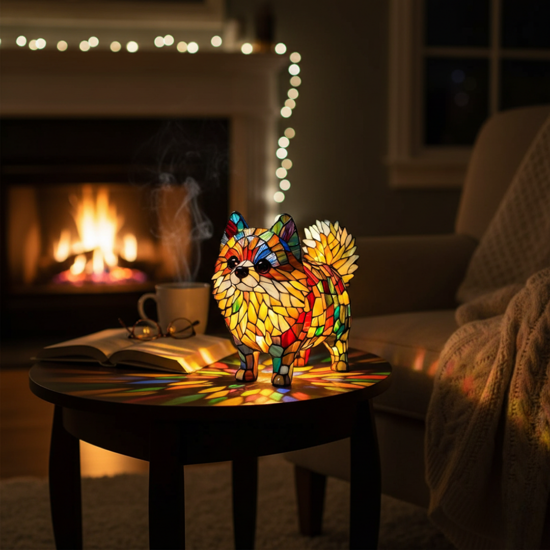 Toffee | Pomeranian Figurine Lamp