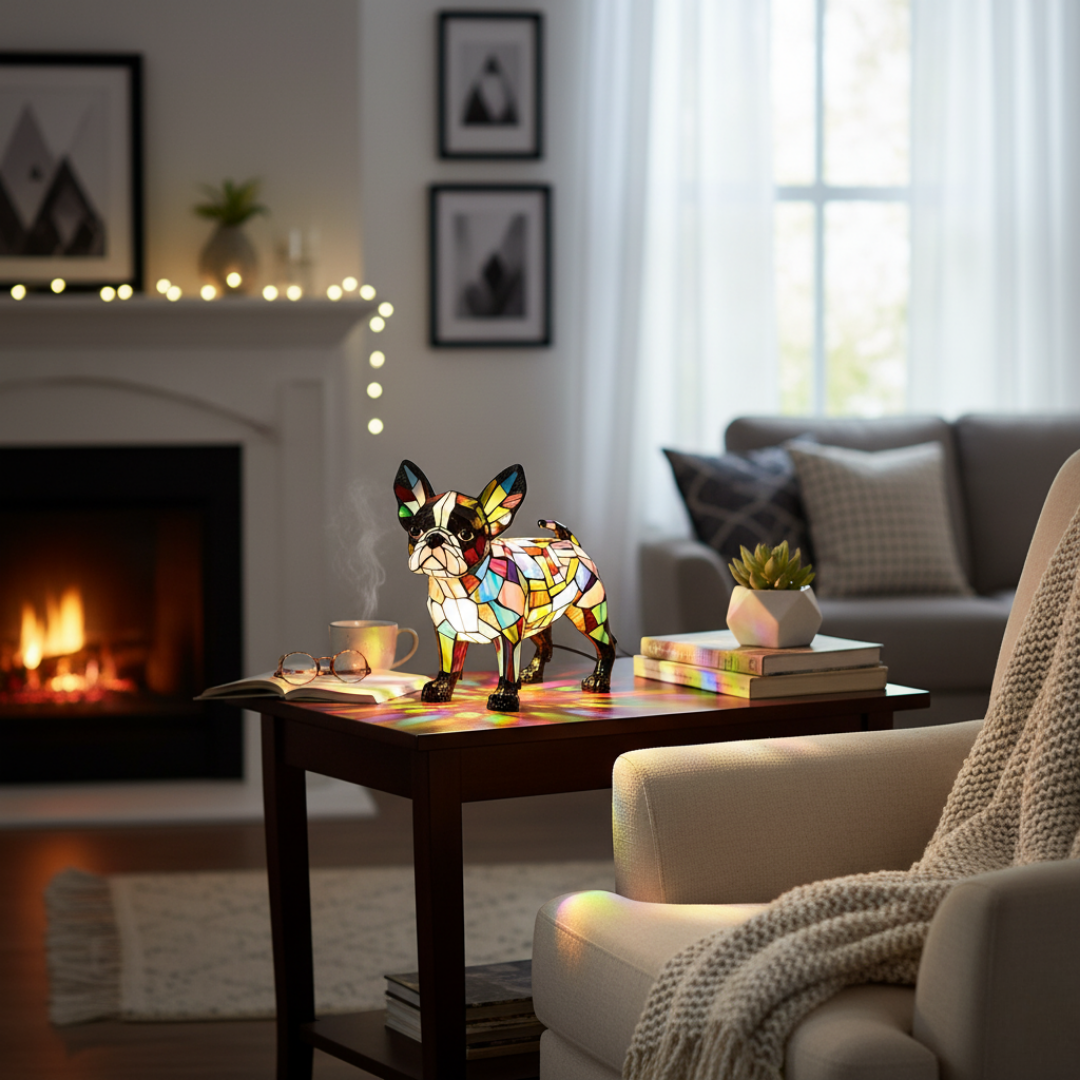 Dudley | Boston Terrier Figurine Lamp