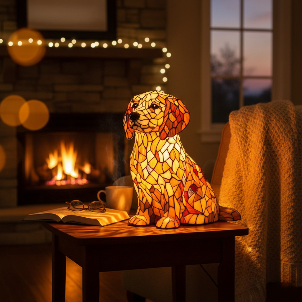 Lumière | Enchanted Lamp - Goldie golden retriever lamp