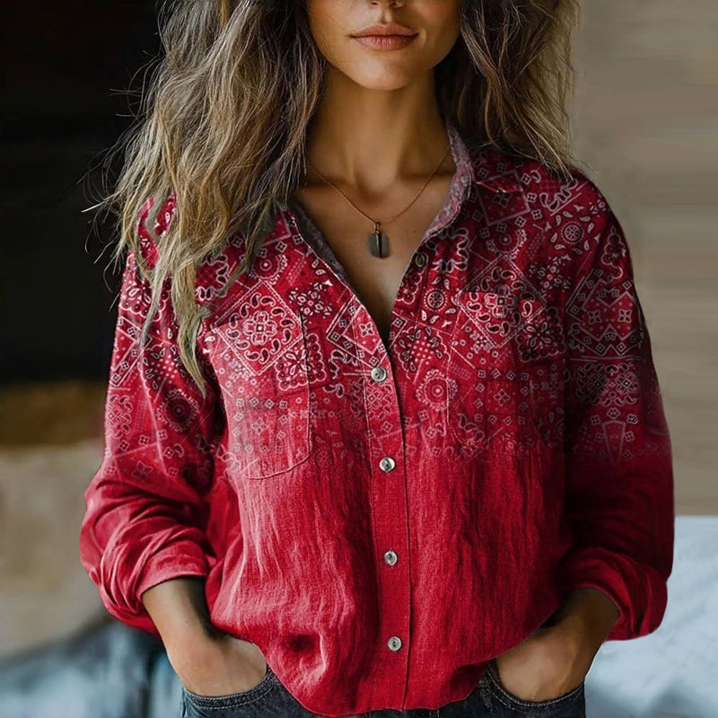 Marisol | Vintage Print Cotton Blouse