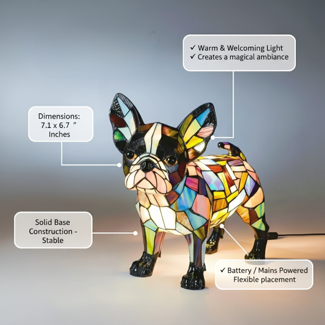 Dudley | Boston Terrier Figurine Lamp
