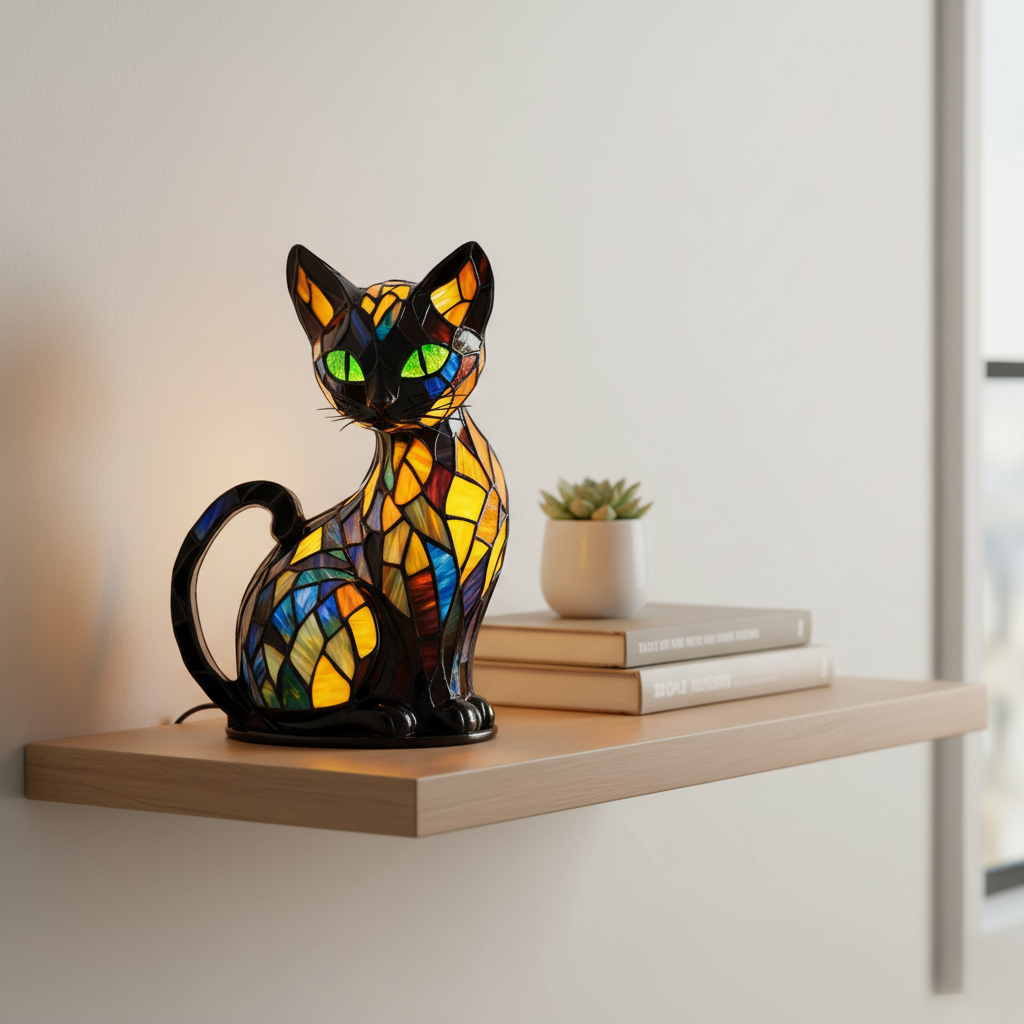 Sable | Graceful Cat Figurine Lamp