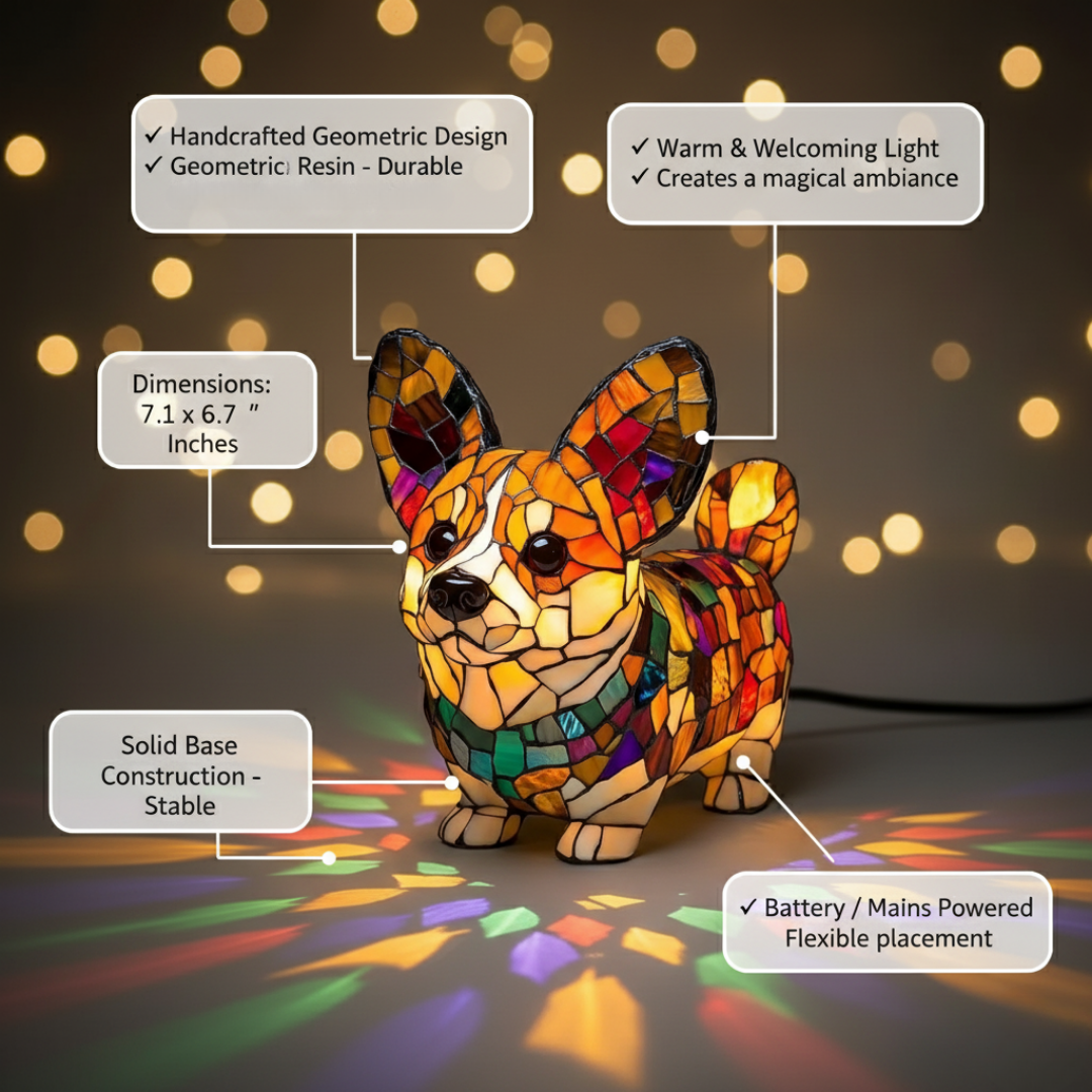 Waffles | Corgi Figurine Lamp