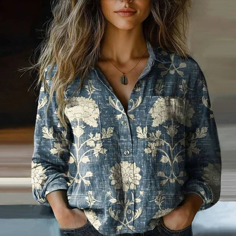 Marisol | Vintage Print Cotton Blouse