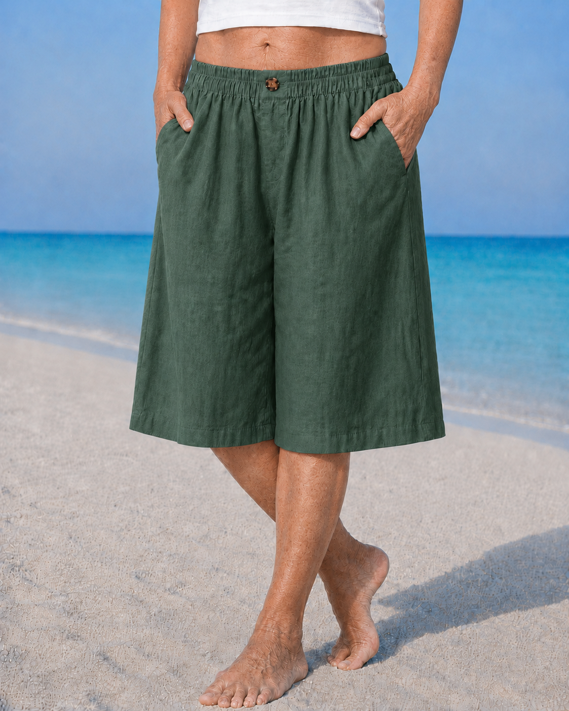 Elena Everyday Cotton-Linen Shorts