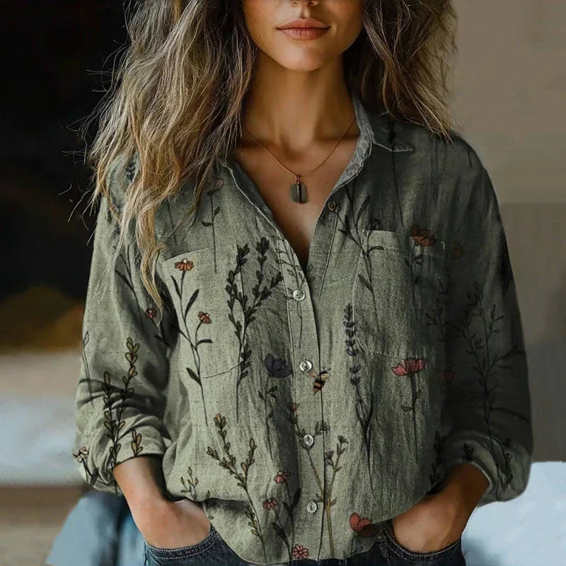Marisol | Vintage Print Cotton Blouse