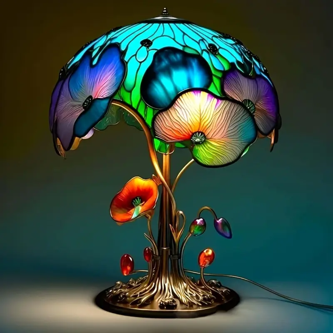 Bramble | Boho Floral Mushroom Lamp