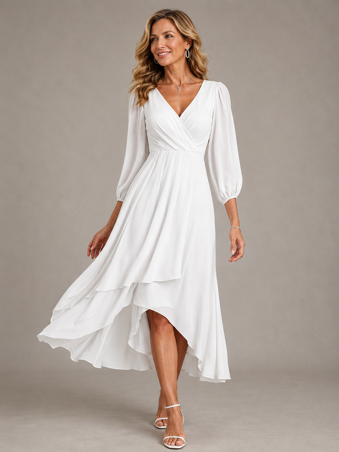 Edith | V-Neck Long Sleeve Maxi Dress