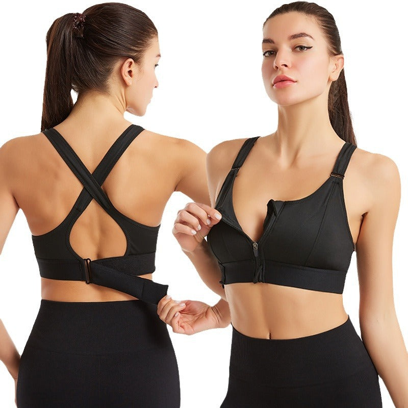 Audrey High-Support Zip-Up Sports Bra