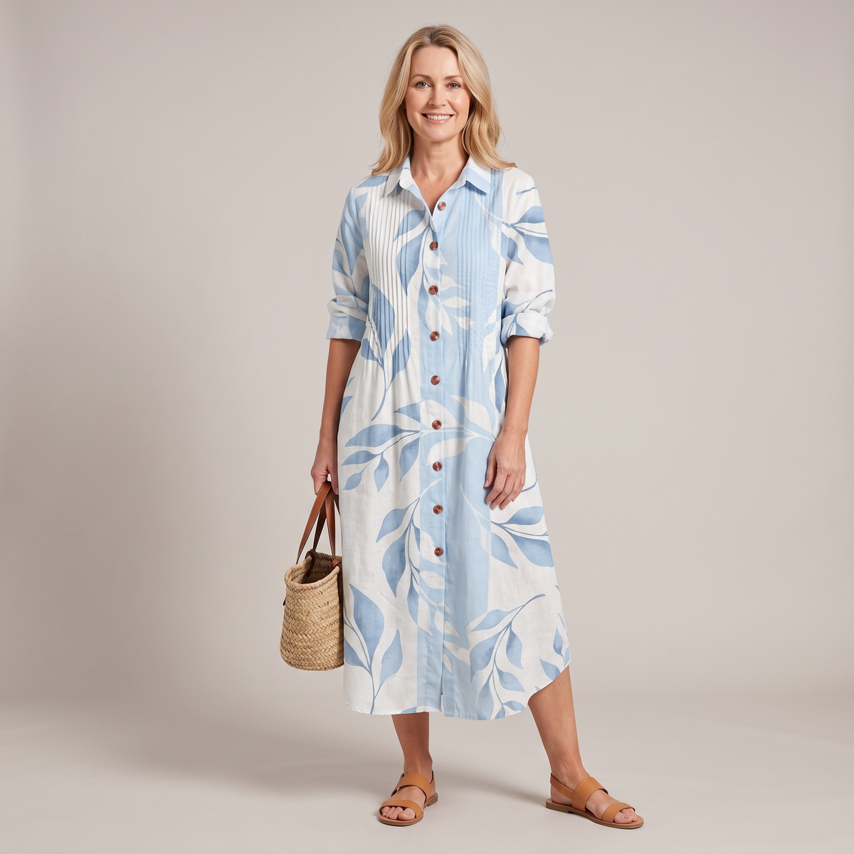 Lorelei | Half-Sleeve Boho Print Maxi Dress