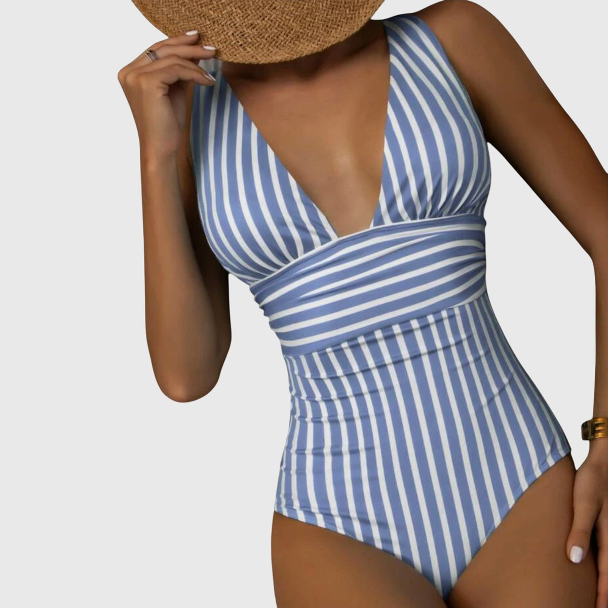 Valentina | Classic Striped Swimsuit