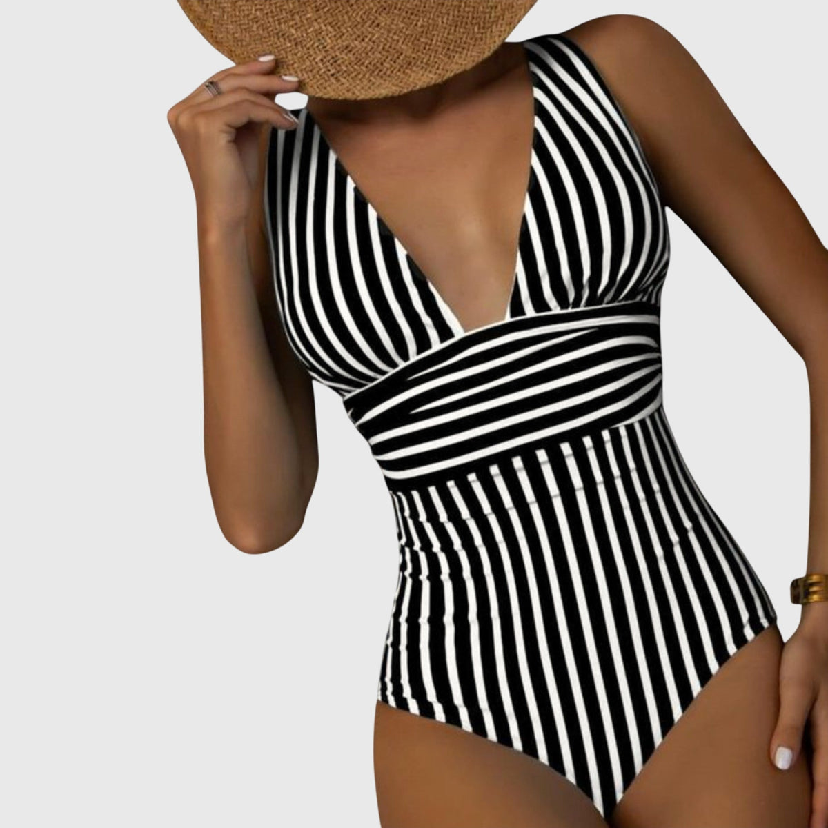 Valentina | Classic Striped Swimsuit