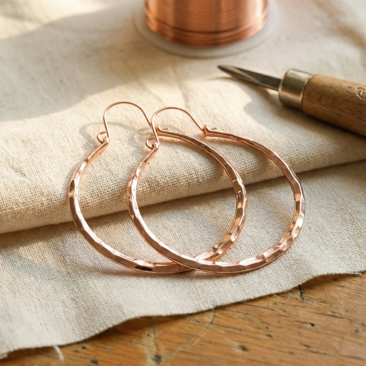 Clara Whitfield's Willow Copper Earrings