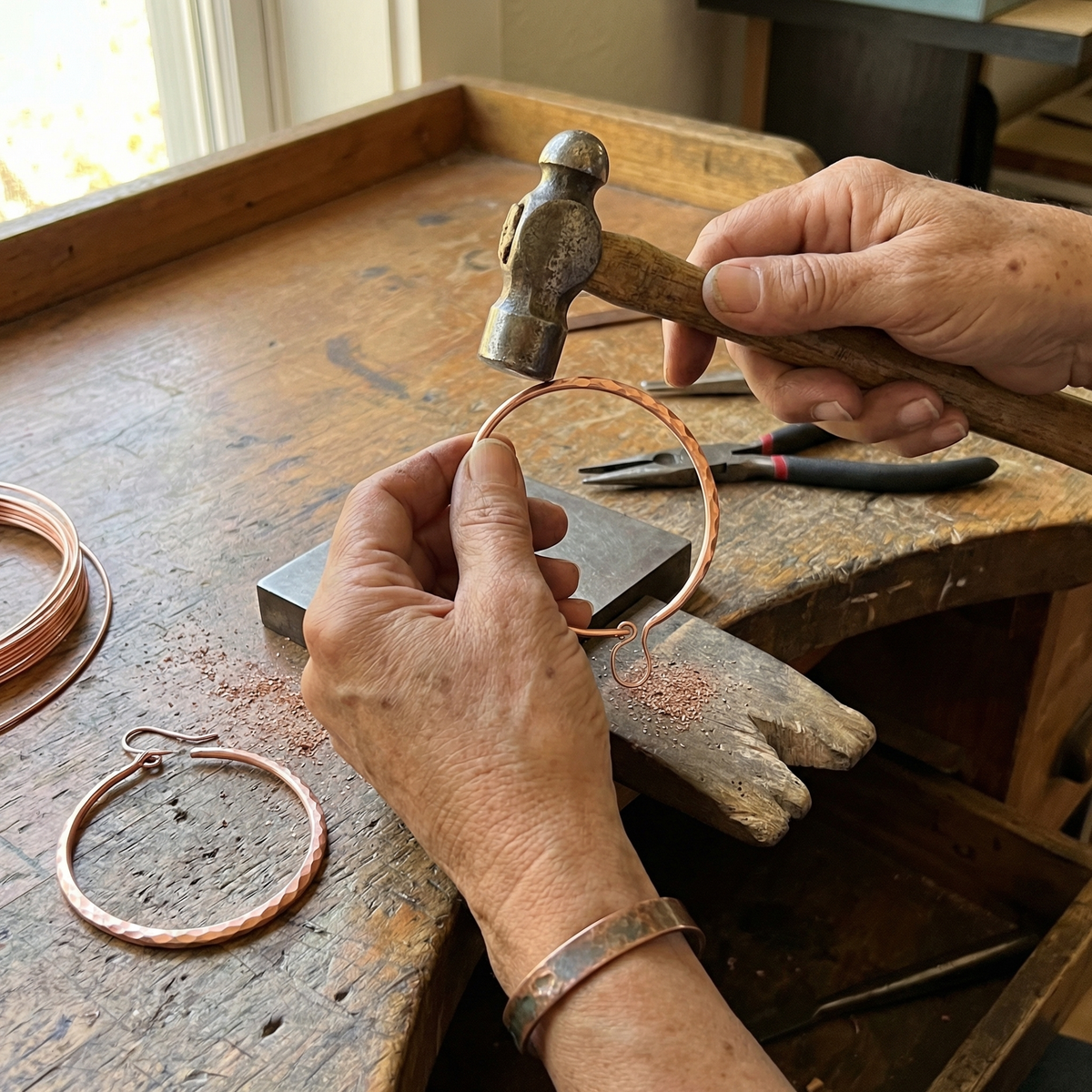 Clara Whitfield's Willow Copper Earrings