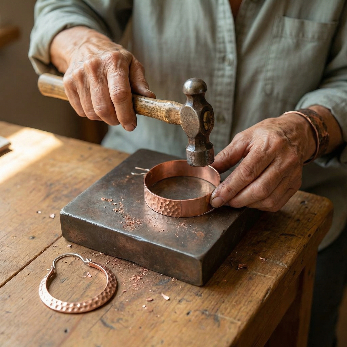 Clara Whitfield's Ember Copper Earrings