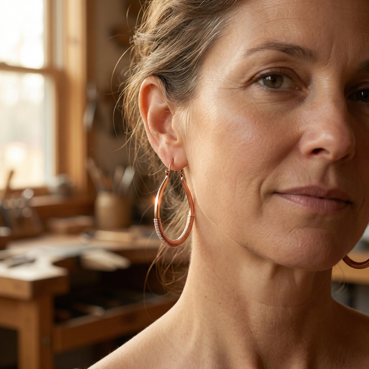 Clara Whitfield's Creek Copper Earrings