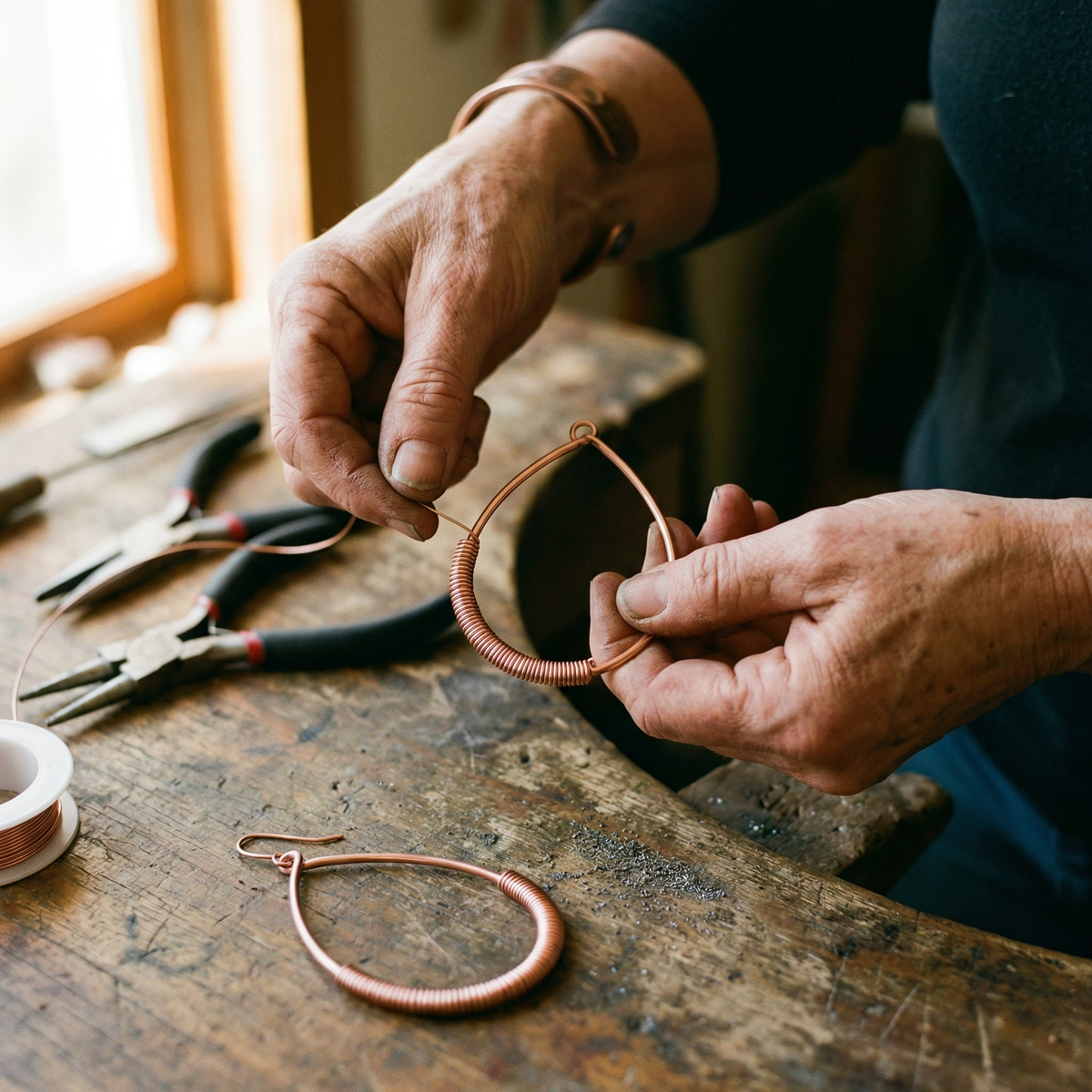Clara Whitfield's Creek Copper Earrings