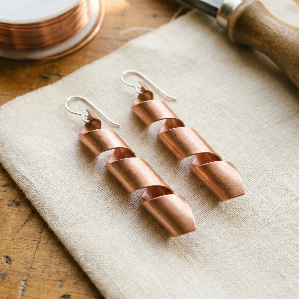 Clara Whitfield's Dusk Copper Earrings