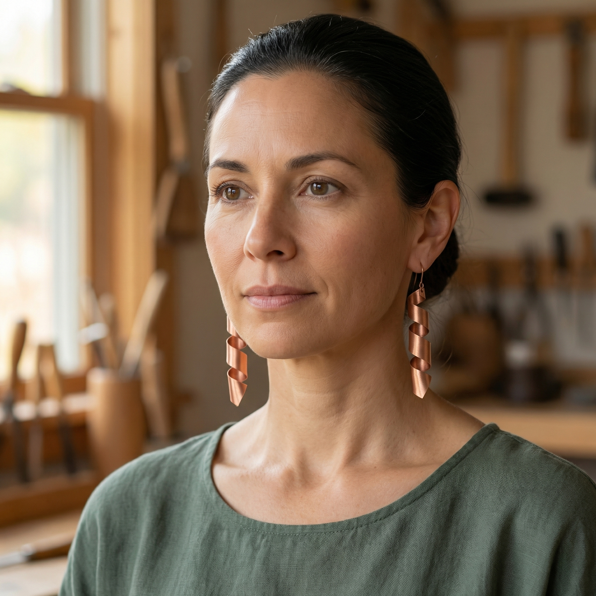 Clara Whitfield's Dusk Copper Earrings
