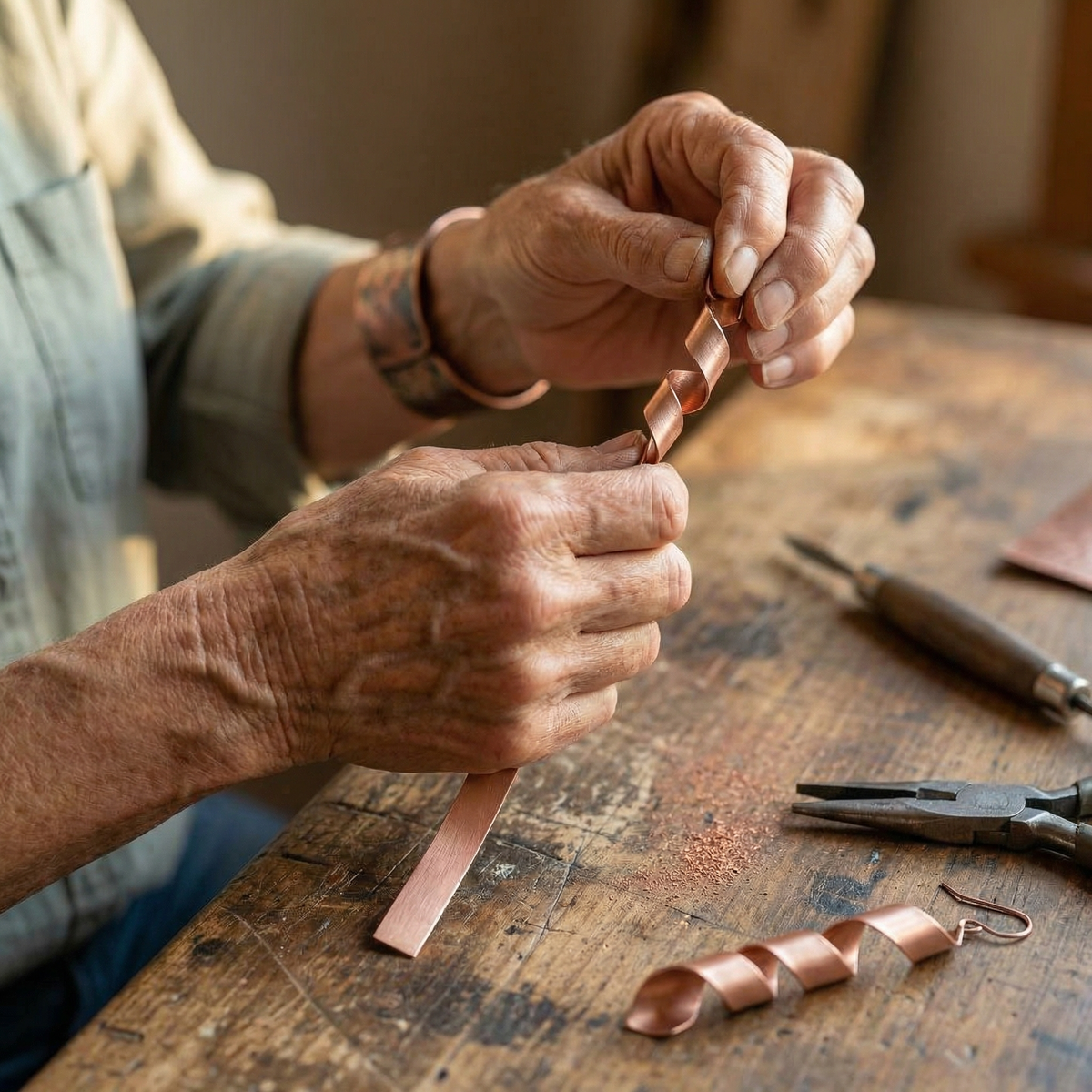 Clara Whitfield's Dusk Copper Earrings