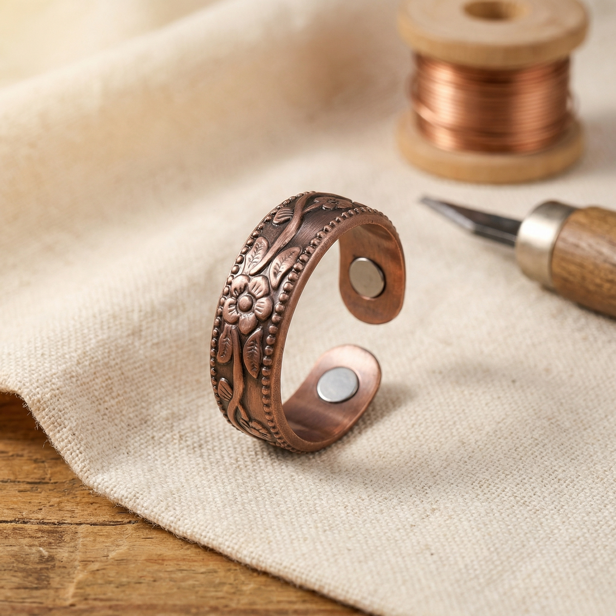Clara Whitfield's Petal Copper Ring