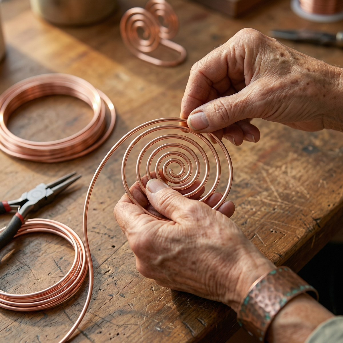 Clara Whitfield's Flow Copper Hand Spiral