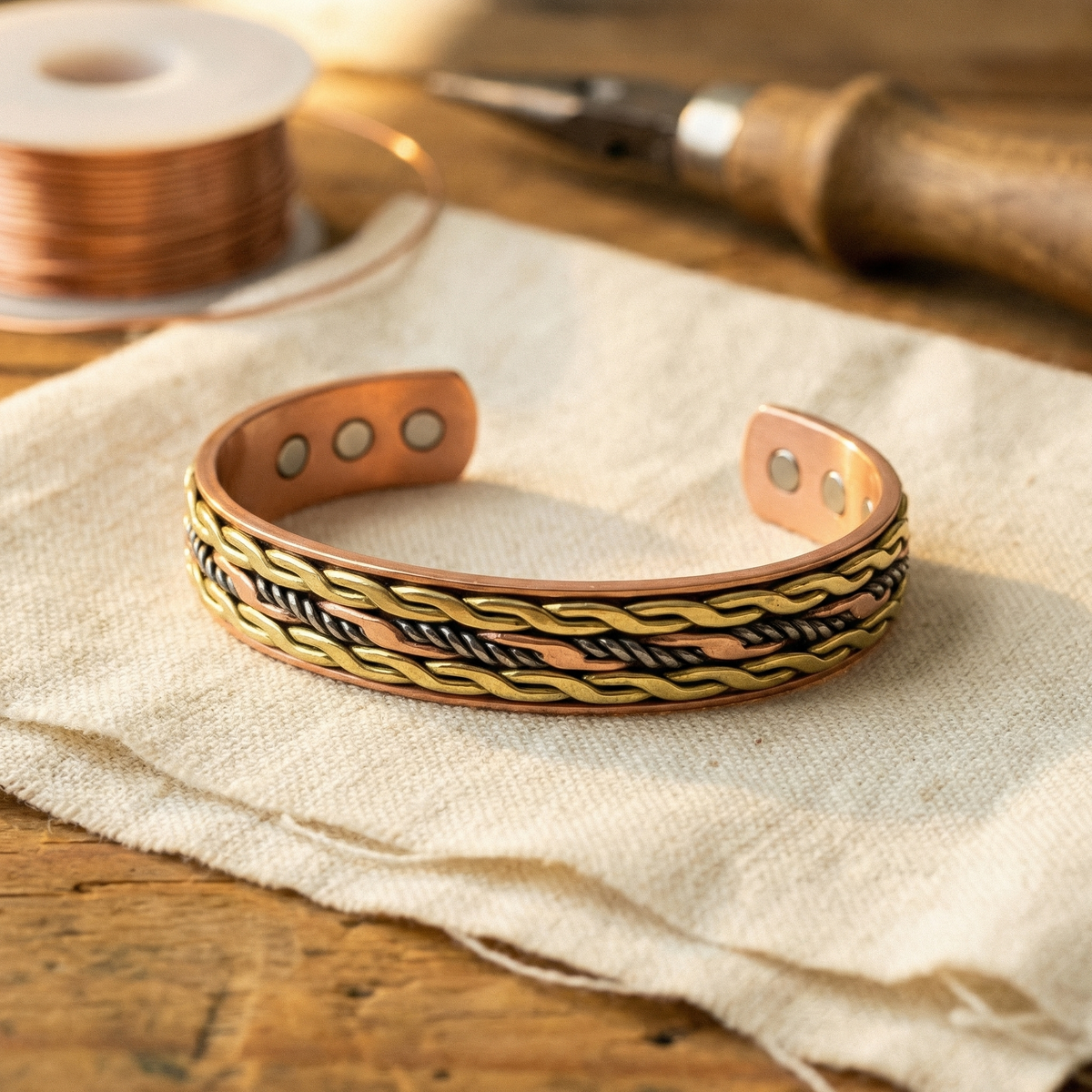 Clara Whitfield's Weave Copper Bracelet