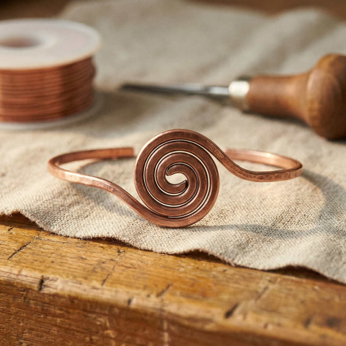 Clara Whitfield's Coil Copper Anklet