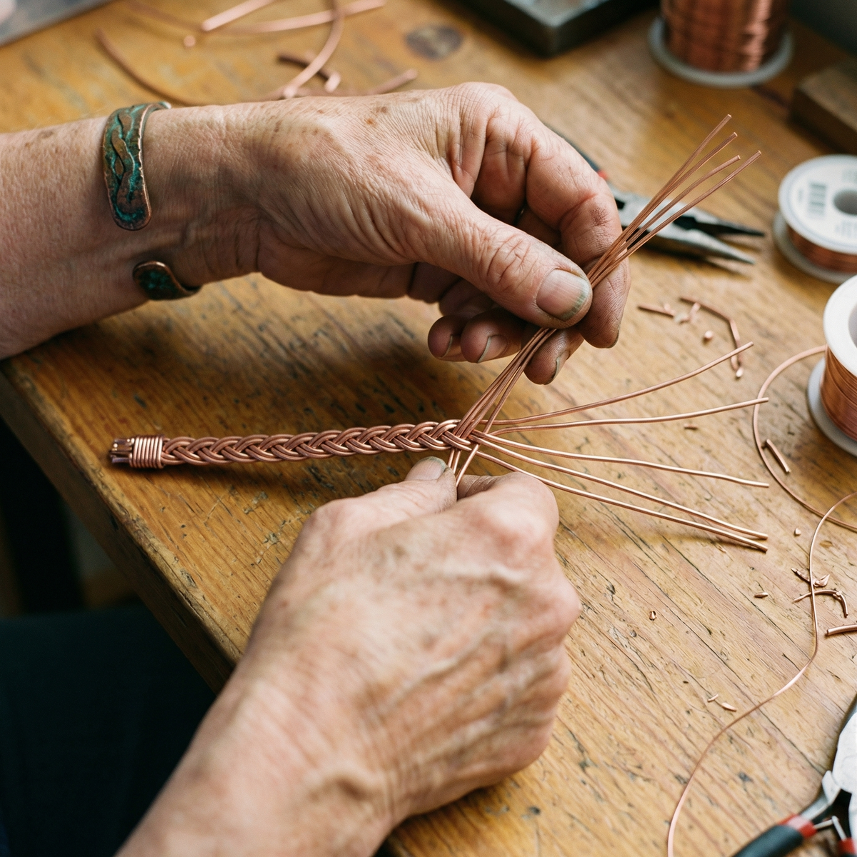 Clara Whitfield's Reed Copper Anklet