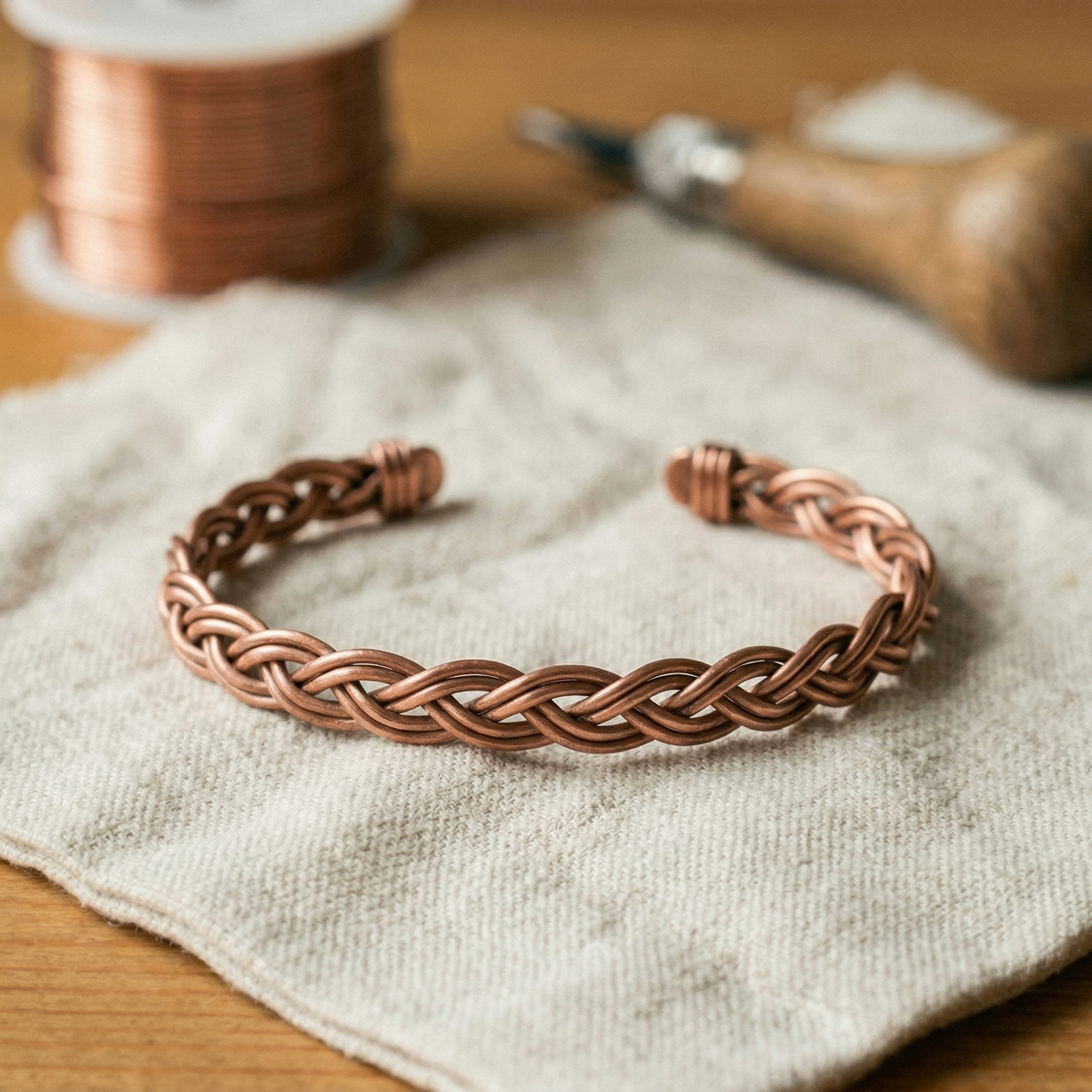 Clara Whitfield's Reed Copper Anklet