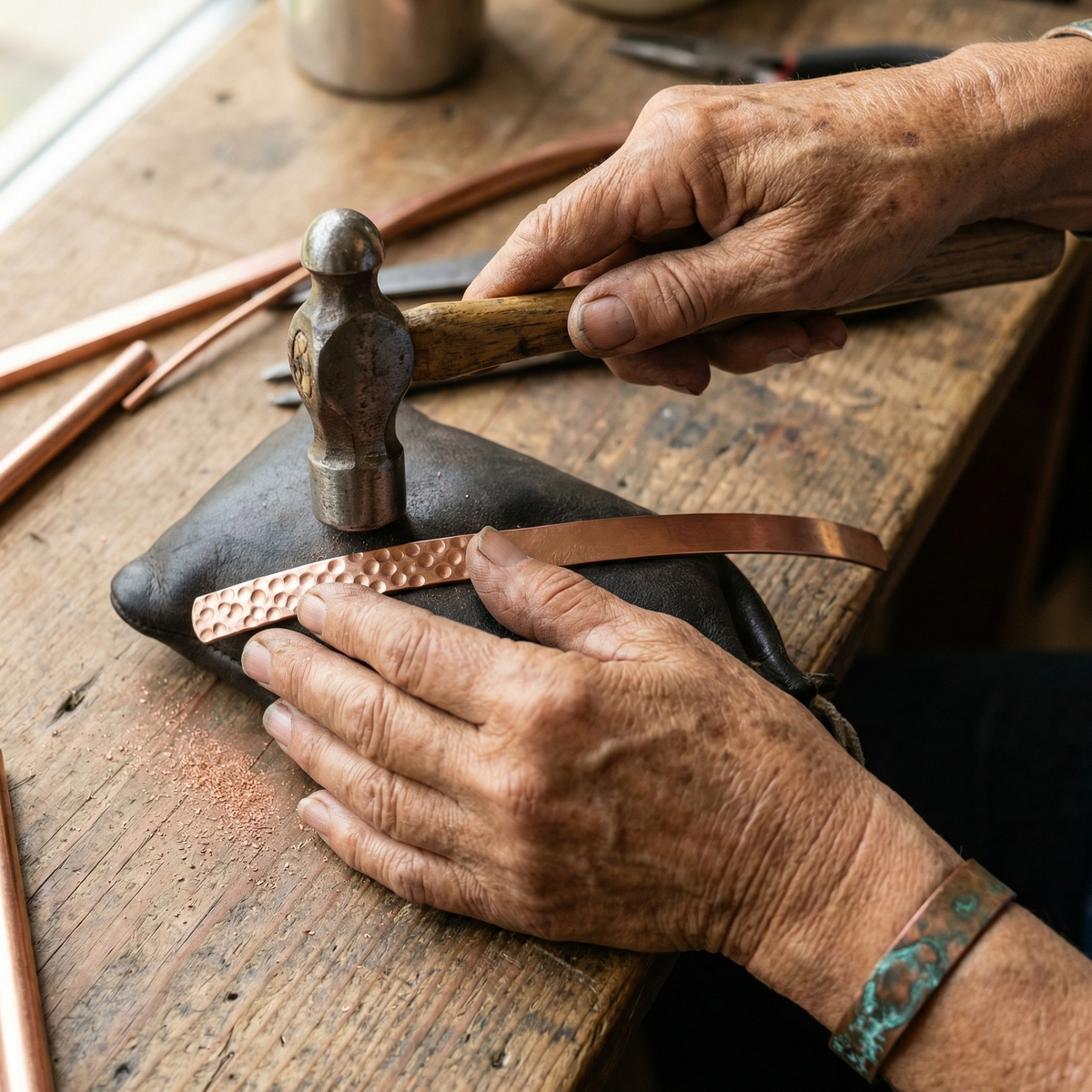 Clara Whitfield's Sand Copper Anklet