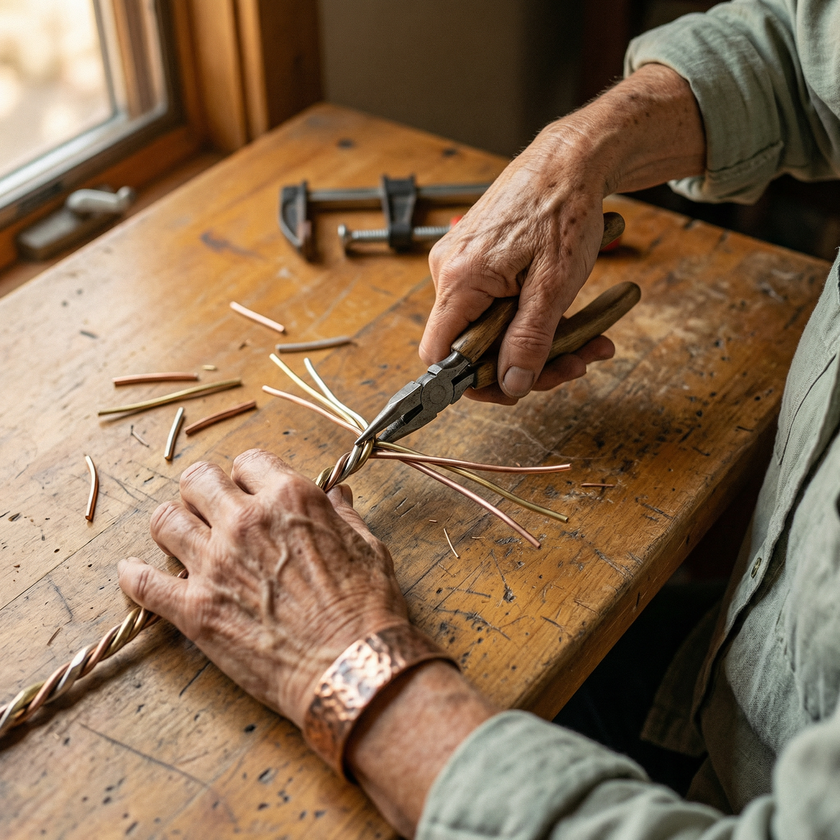 Clara Whitfield's Stone Copper Bracelet