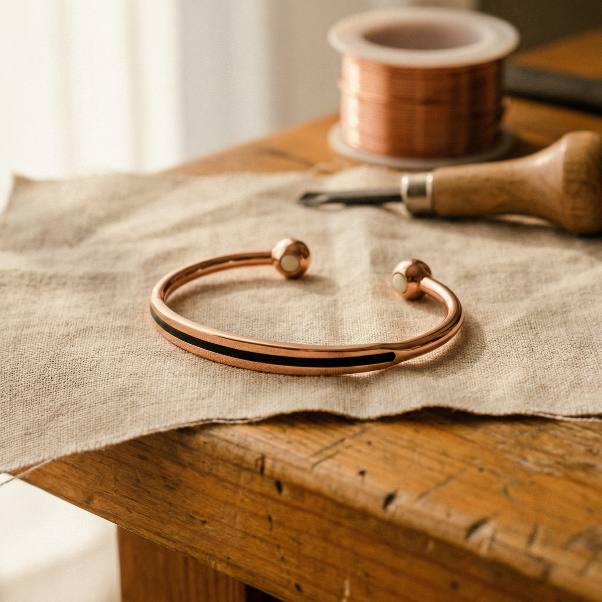 Clara Whitfield's Vein Copper Bracelet
