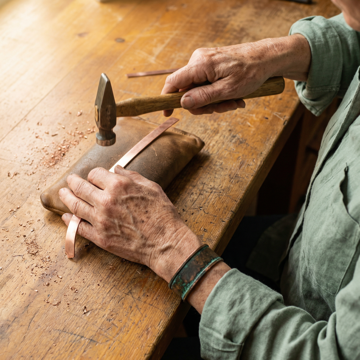 Clara Whitfield's Jade Copper Bracelet