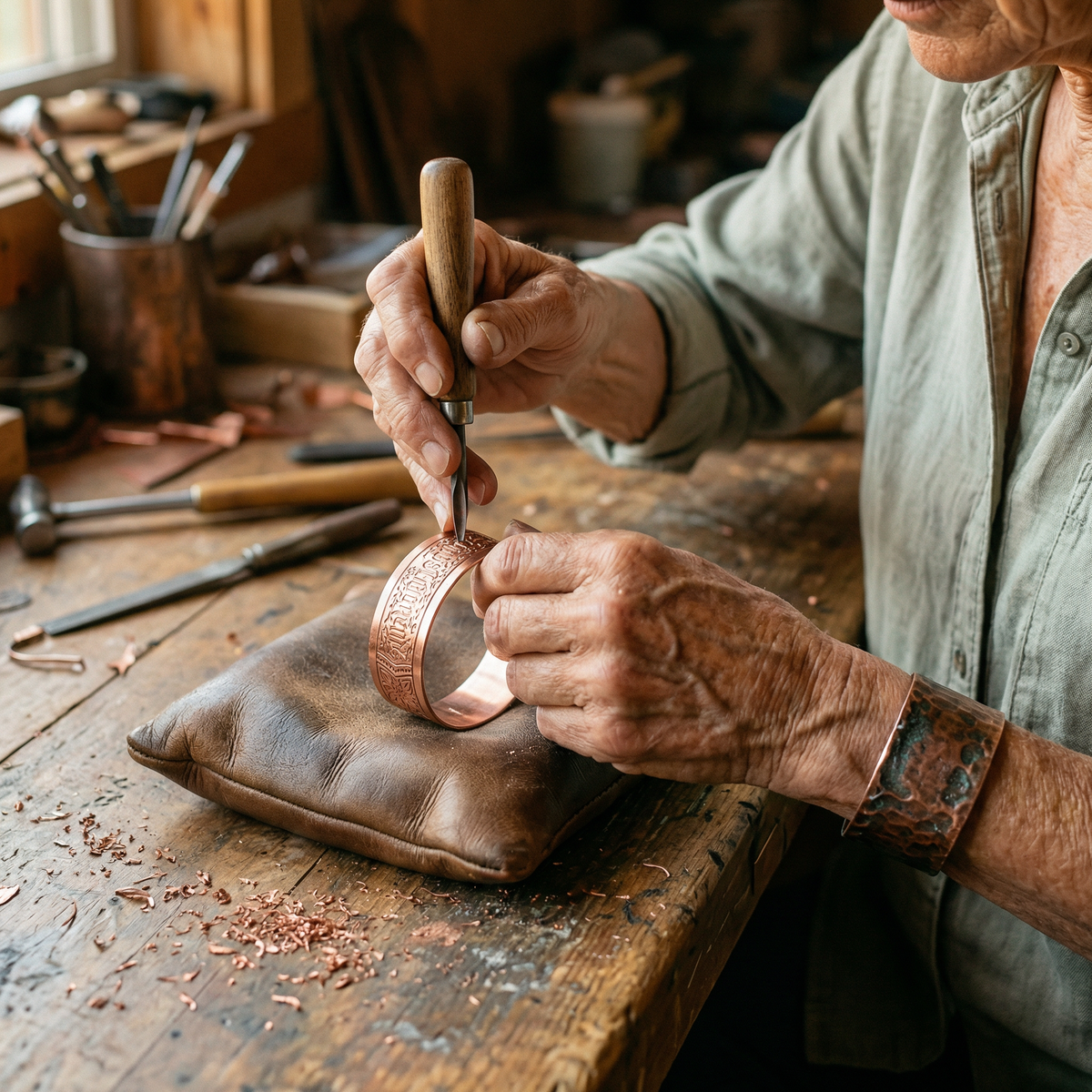 Clara Whitfield's Drift Copper Bracelet