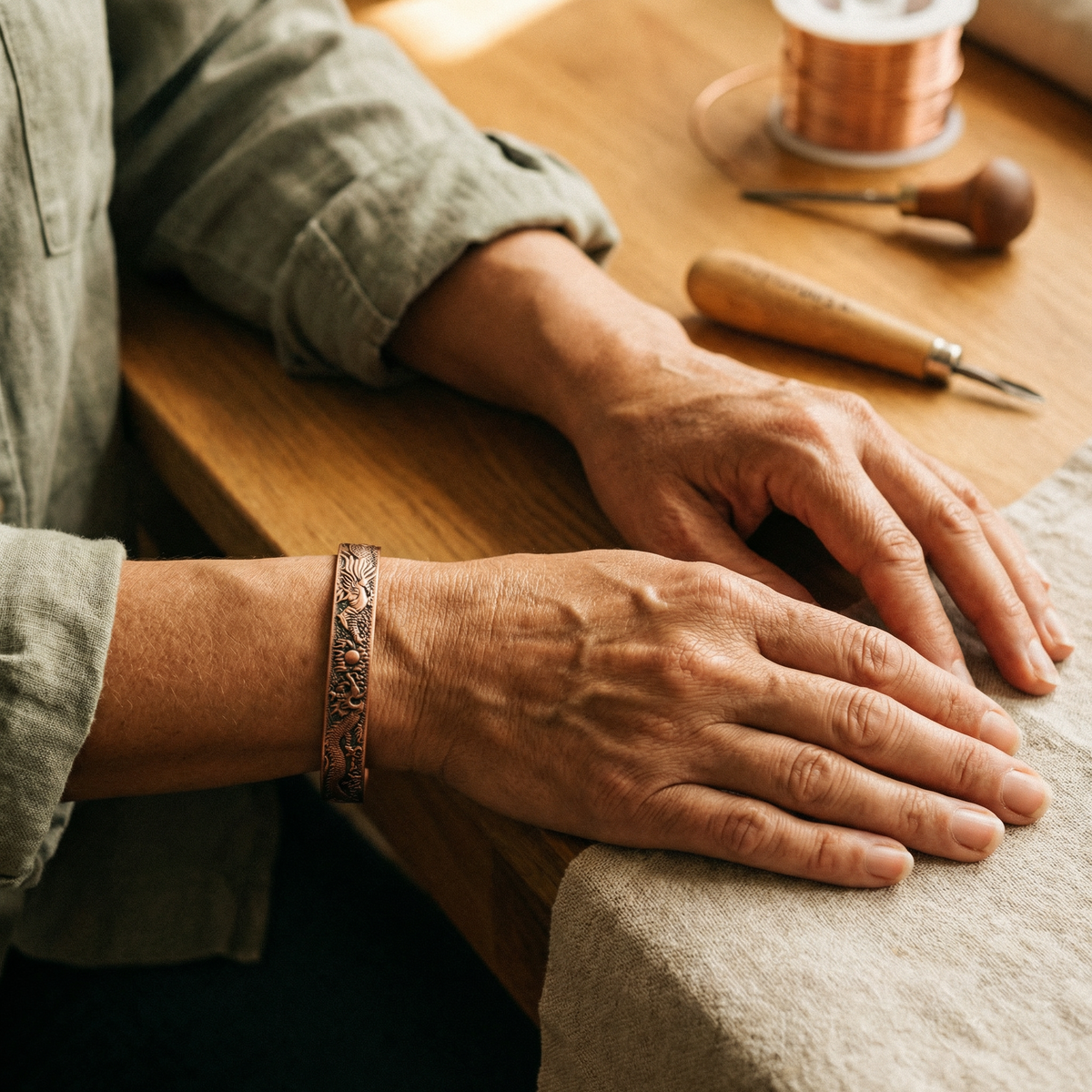 Clara Whitfield's Loam Copper Bracelet