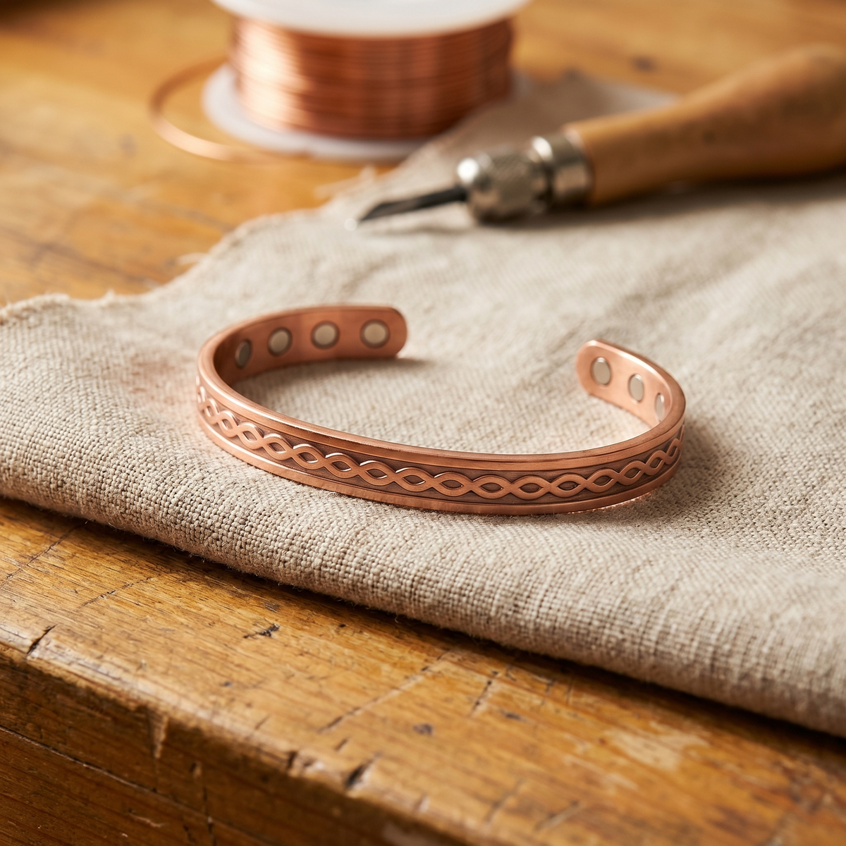 Clara Whitfield's Current Copper Bracelet