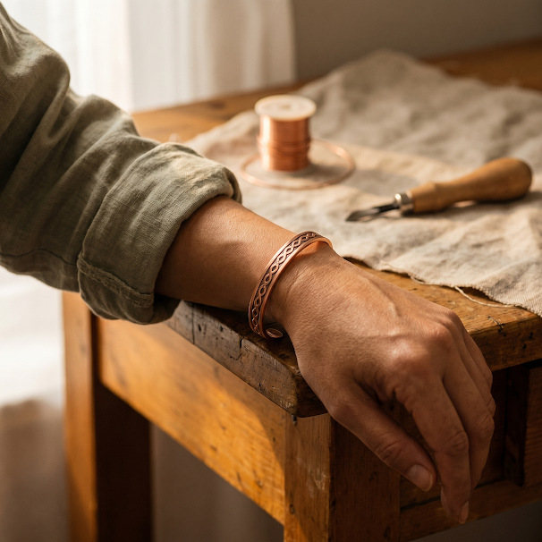 Clara Whitfield's Current Copper Bracelet